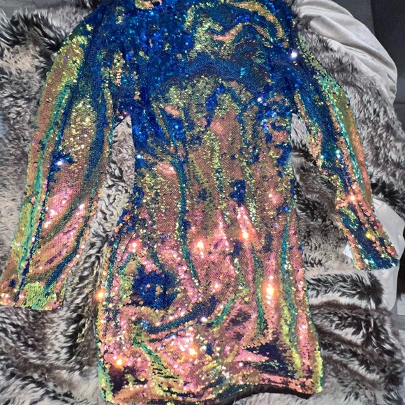 NWT $560 RTA Ansel Sequin Dress Ecstasy, size 8 - Picture 7 of 11